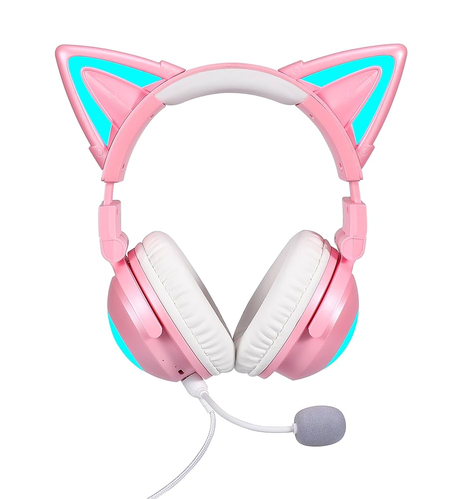 AXENT WEAR ネコ耳 ヘッドフォン Cat Ear Headphones Amazon.com: Axent Wear New Edition Wireless Cat Ear